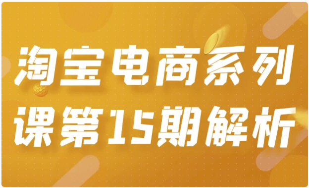 淘宝电商系列课第15期解析 【16.8GB】