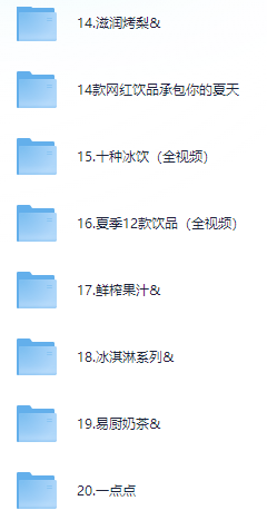 小吃配方-「015、饮品奶茶果汁系列【33套】」+ 157.4GB