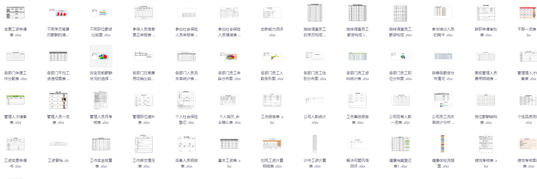 2100个Excel表格模板合集，包含各行业，145M