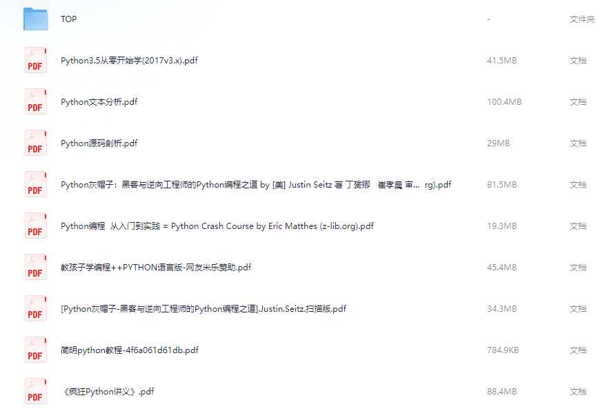 Python书籍大全（PDF）【6.3GB】
