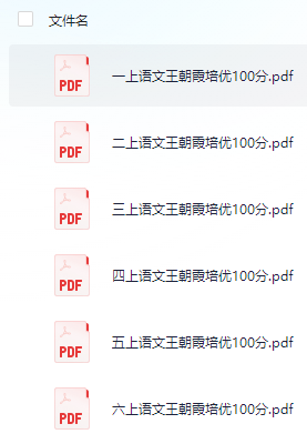 【小学语文】《培优100分》1-6年级上下册（2025春最新版）可下载打印 1.7GB