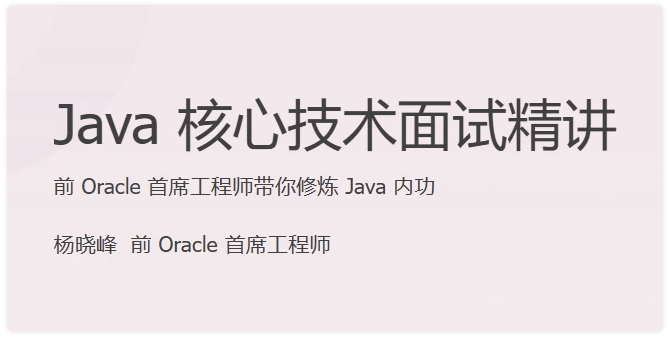 Java 核心技术面试精讲（完结） 【366MB】