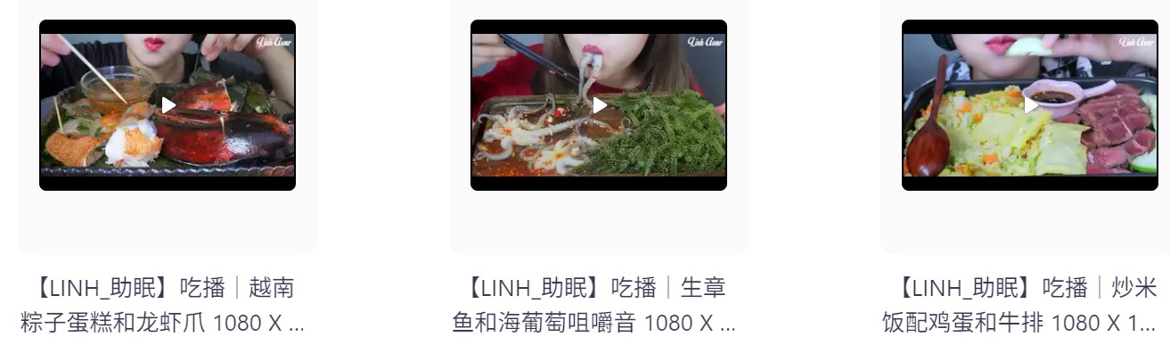【自费购买】韩国油管ASMR美女主播 LINH 助眠 吃播 哄睡助眠高清合集 持续更新  [306.6M]