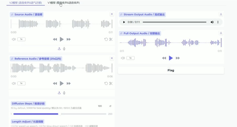【PC】最牛实时变声 最新AI变声器Seed-VC V2.1整合包 支持V2模型 音色效果改善 已优化加速【12.5G】