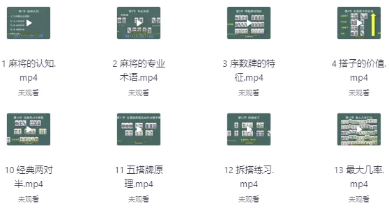 教你如何提高你的麻将技术,让你成为麻将高手 【60.5GB】