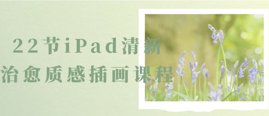 22节iPad清新治愈质感插画课程 【4.5GB】