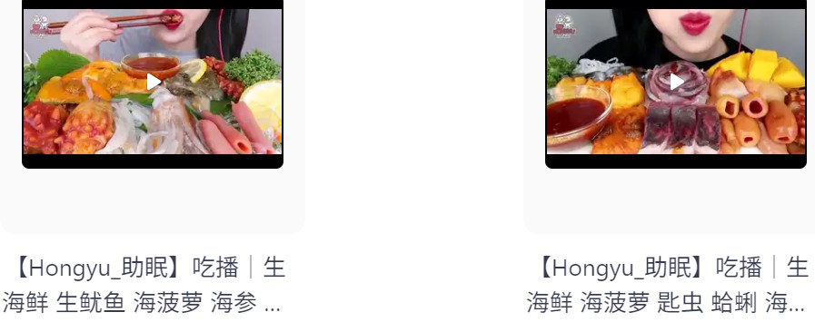 【自费购买】韩国油管ASMR美女主播【Hongyu_助眠】吃播精选2  哄睡助眠高清合集 持续更新  [819.8M]
