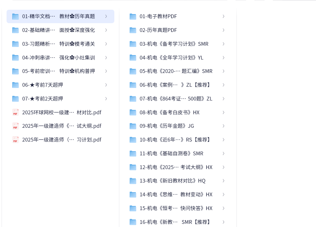 2025年一建【机电】SVIP（689.2GB）