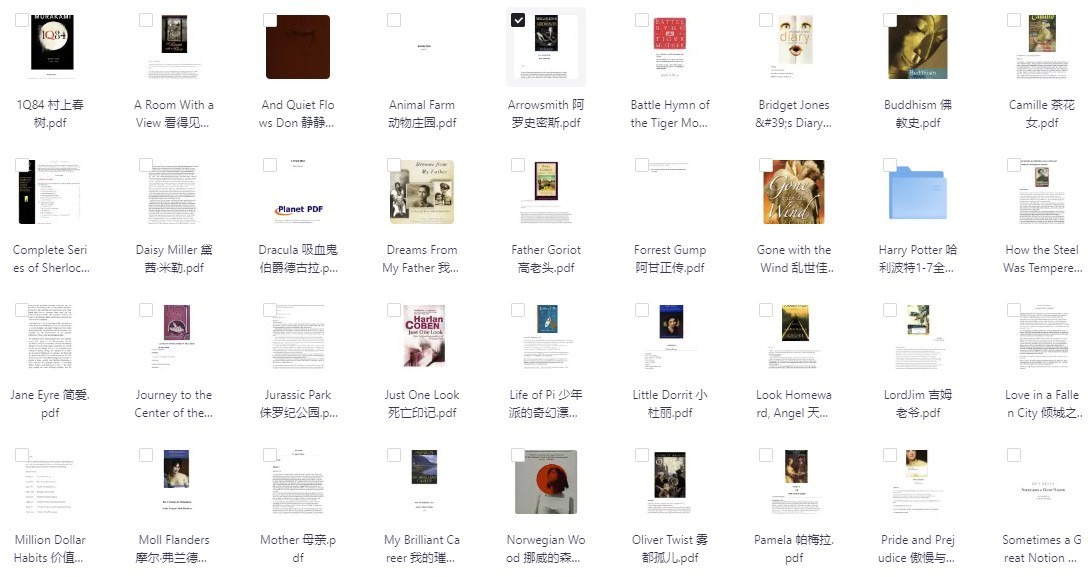 【书籍】英文原著小说大合集(总计1600本) pdf/txt【1GB】