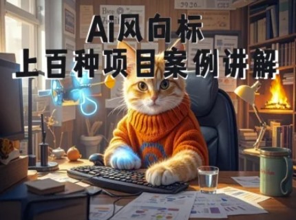 Ai风向标-附100种项目案例玩法-0基础小白到大神ai视频商业应用教学【13.9GB/MP4】