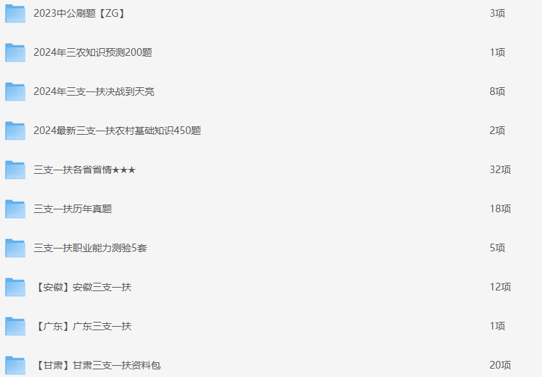 三支一扶资料合集汇总【PDF】【25G】