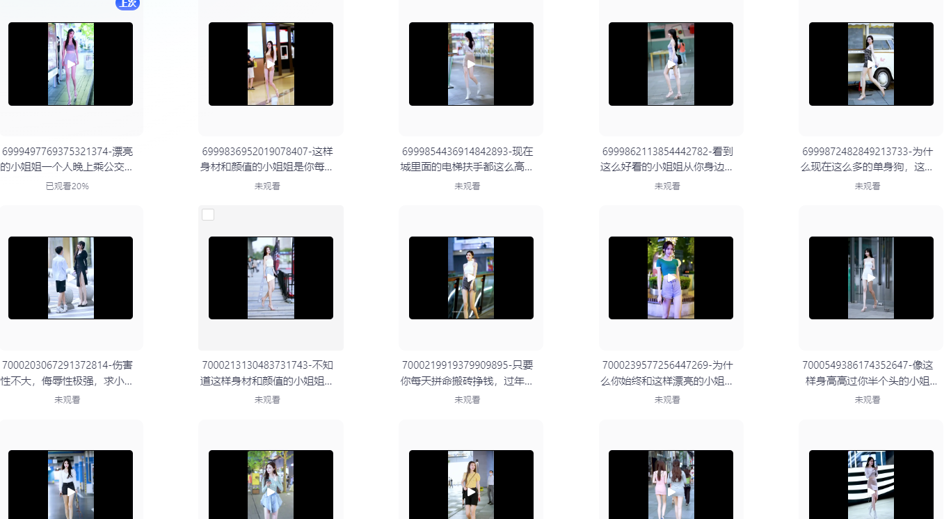 4800个街拍视频合集【46.7GB】