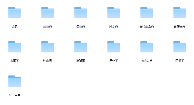 绝版古籍电子书合集（13大类）133.4GB