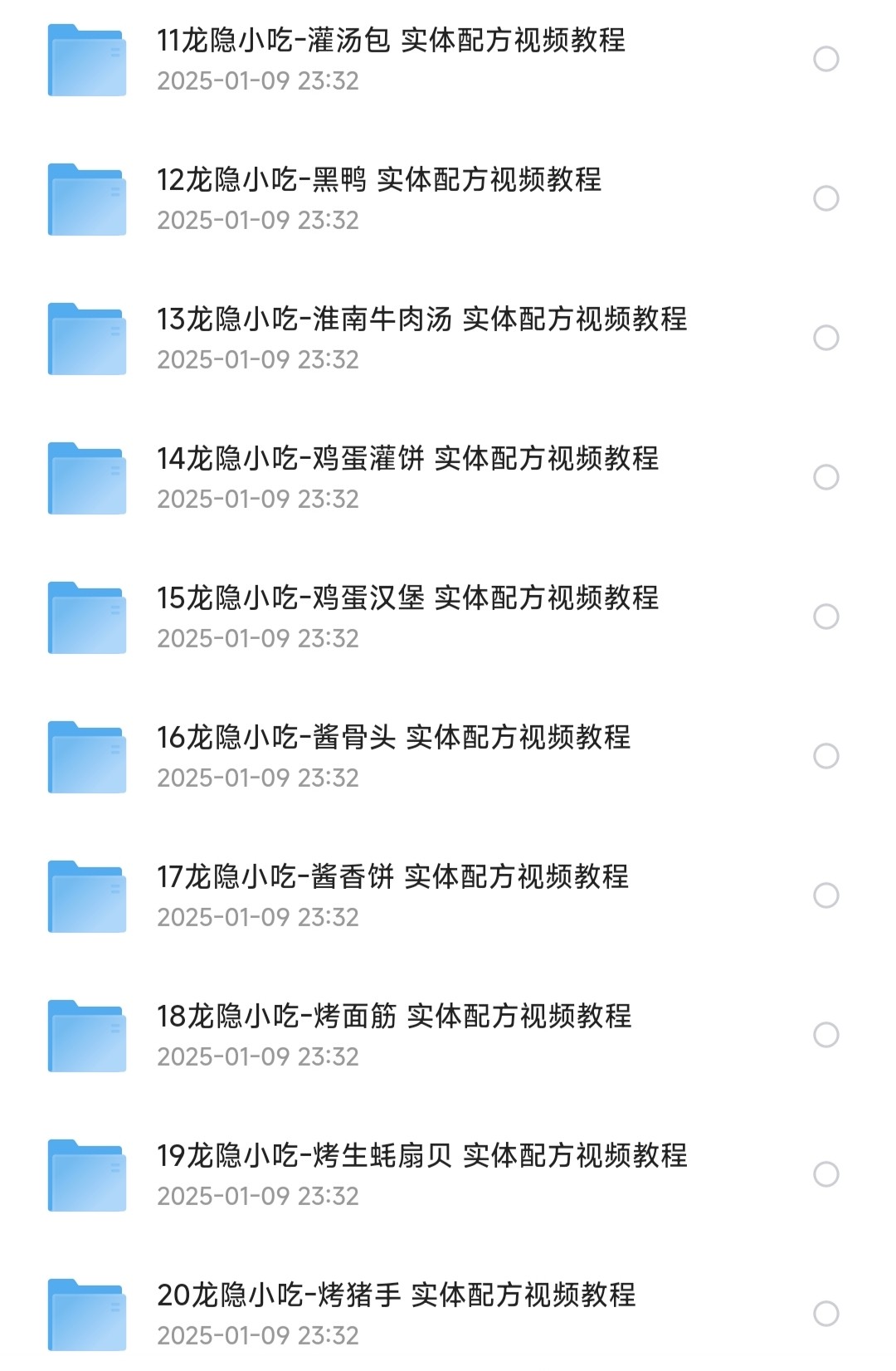 龙隐小吃街小吃教程大全［视频教学·美食做法·价值上千］「MP4︱57GB」