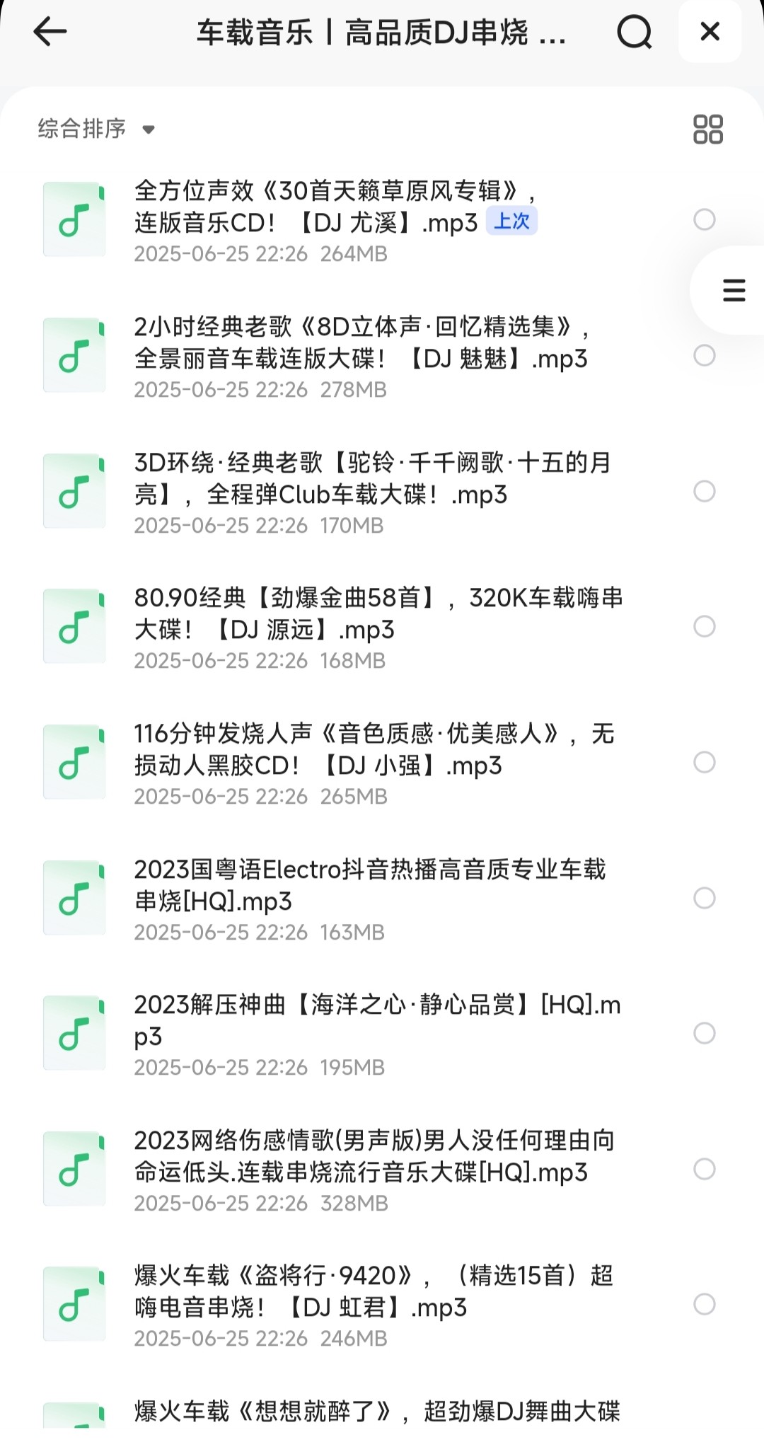 车载音乐·高品质音乐串烧300首【车载DJ音乐】「MP3︱46GB」