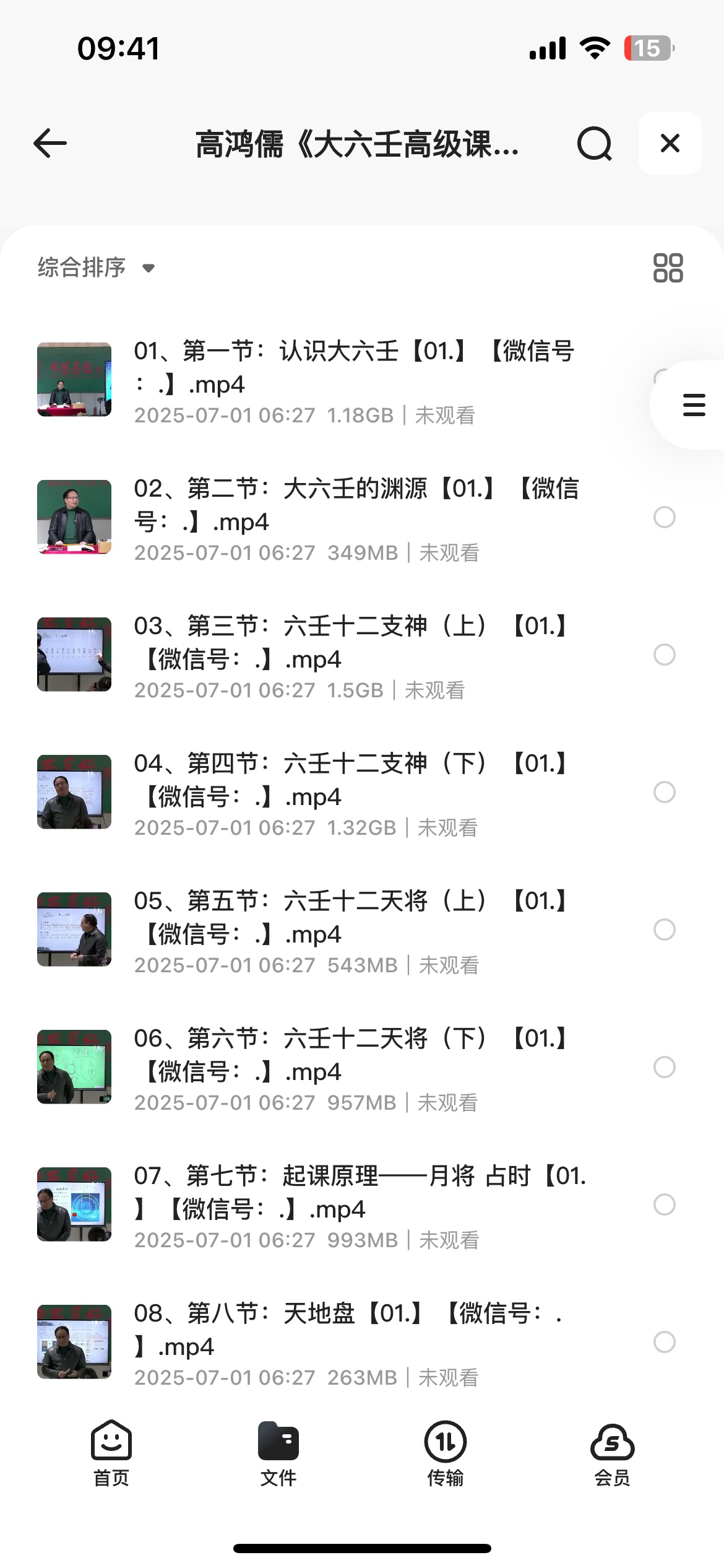 高鸿儒《大六壬高级课程弟子班》39集44GB