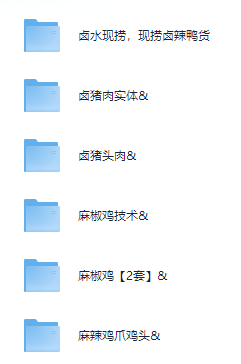 小吃配方-「017、卤肉卤菜凉拌菜系列【59套】」+ 303.4GB