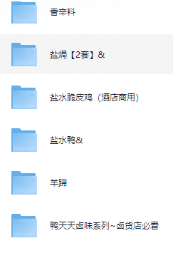 小吃配方-「017、卤肉卤菜凉拌菜系列【59套】」+ 303.4GB
