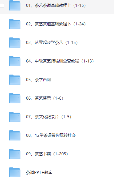 茶艺师教程【15.9GB】