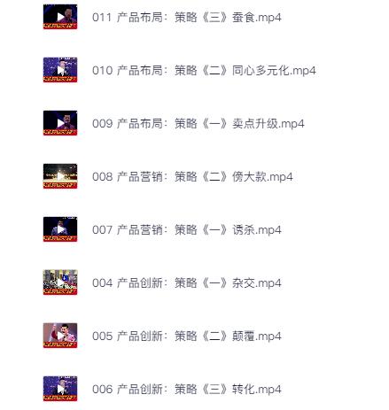 王冲：《商业王道—好产品的四大组成架构》（11集视频）  [21.6G]