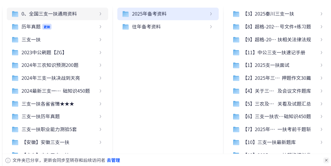全国各省三支一扶资料合集+真题资料整理汇总（2.8TB）