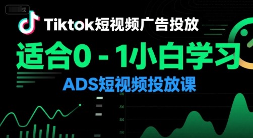 万三老师Tiktok短视频广告投放,适合0-1小白学习ADS短视频投放课【1.4GB/MP4】
