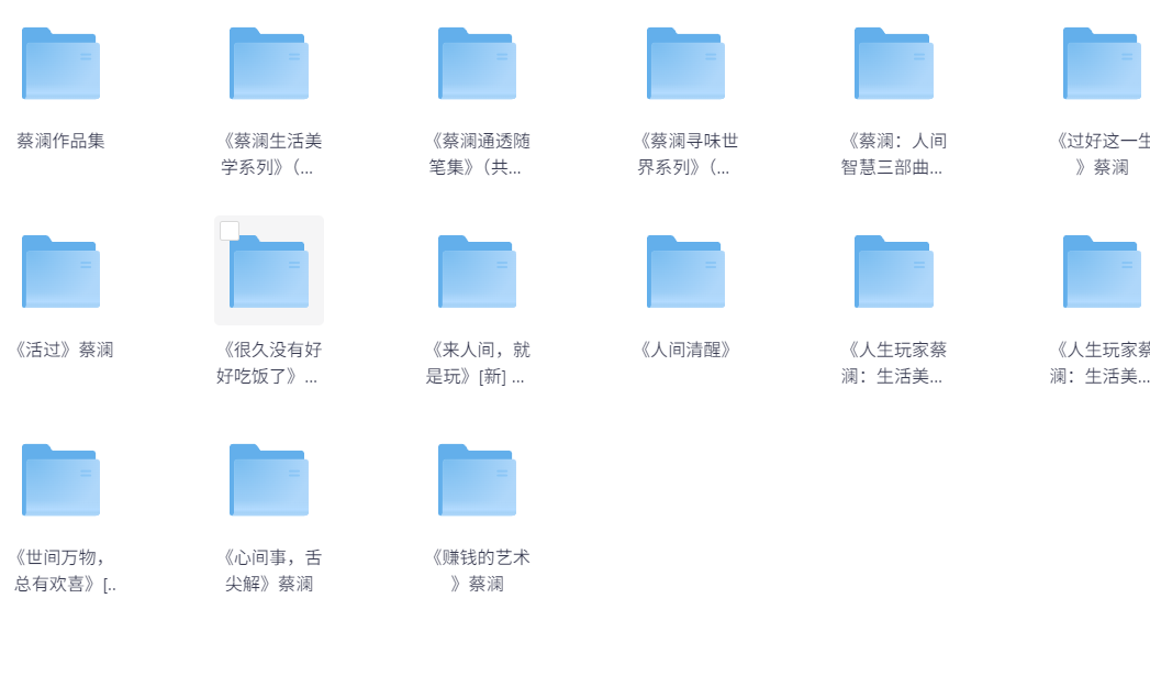 【收藏合集】蔡澜作品集 包含蔡澜先生生平经典作品 azw3/epub/mobi/pdf多版本 【共622MB】