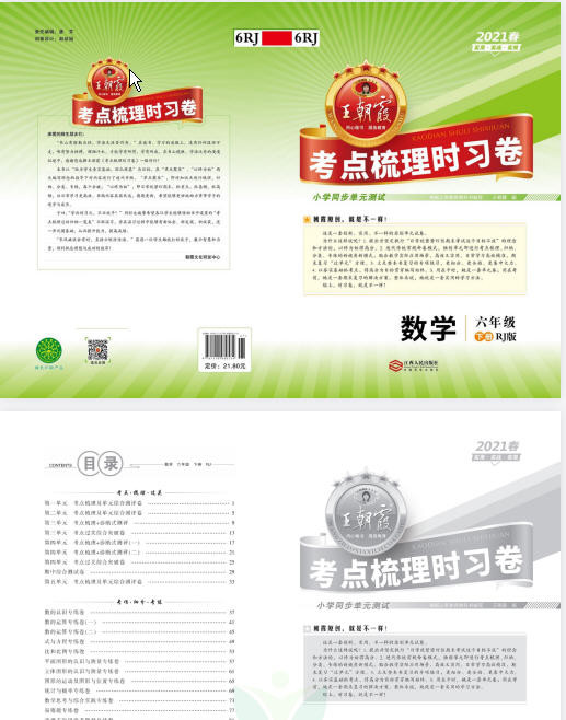 1~6年级下册王朝霞考点梳理时习卷电子样书 PDF【626.5MB】