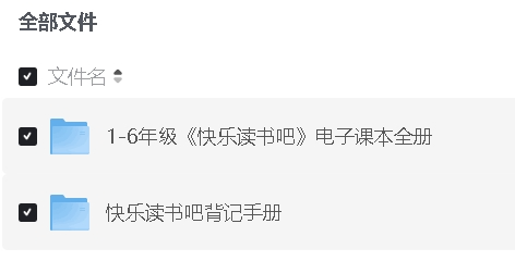 1-6年级《快乐读书吧》电子课本全册含背记册